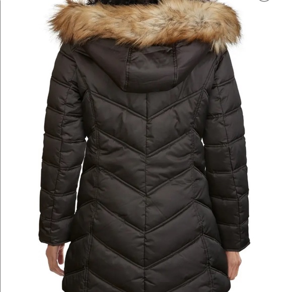 Kenneth Cole Faux Fur Puffer Hooded Parka/Coat - L - Picture 3 of 17